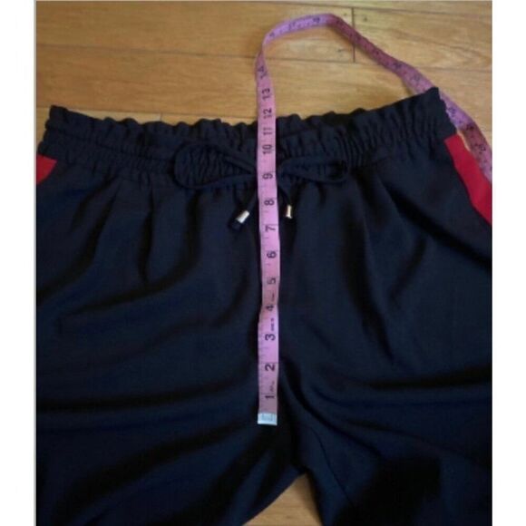 Zara Basic women's red side striped black elastic waist casual pants size medium - Picture 8 of 9